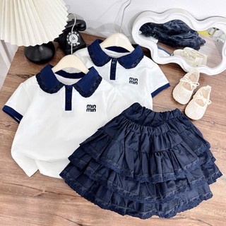 Bộ đồ bé gái áo+chân váy 20-30kg - Set trang phục đi học đi chơi cho bé