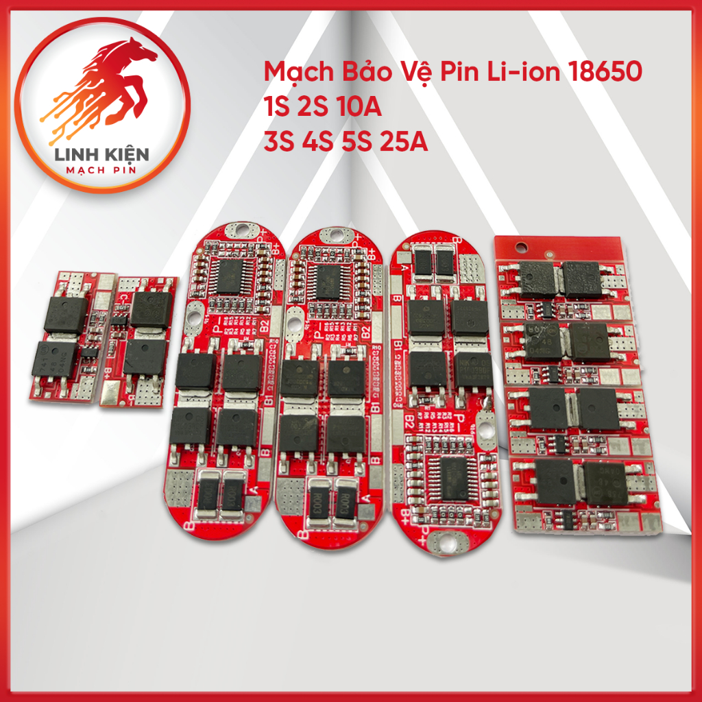 Mạch Bảo Vệ Pin Lithium 18650 1S 2S 3S 4S 5S – 10A~25A – BMS Li-ion 3 ...