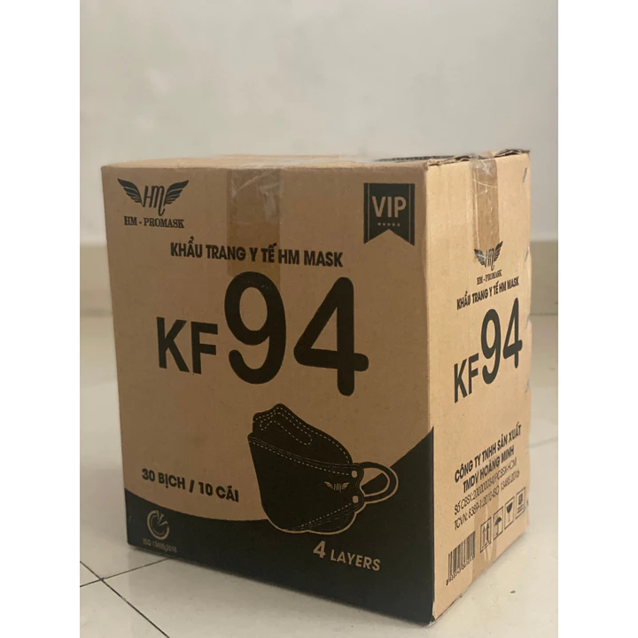 Thùng Khẩu trang KF94 Hoàng Minh 4 lớp kháng khuẩn, chống bụi mịn PM2.5 khẩu trang chống nắng