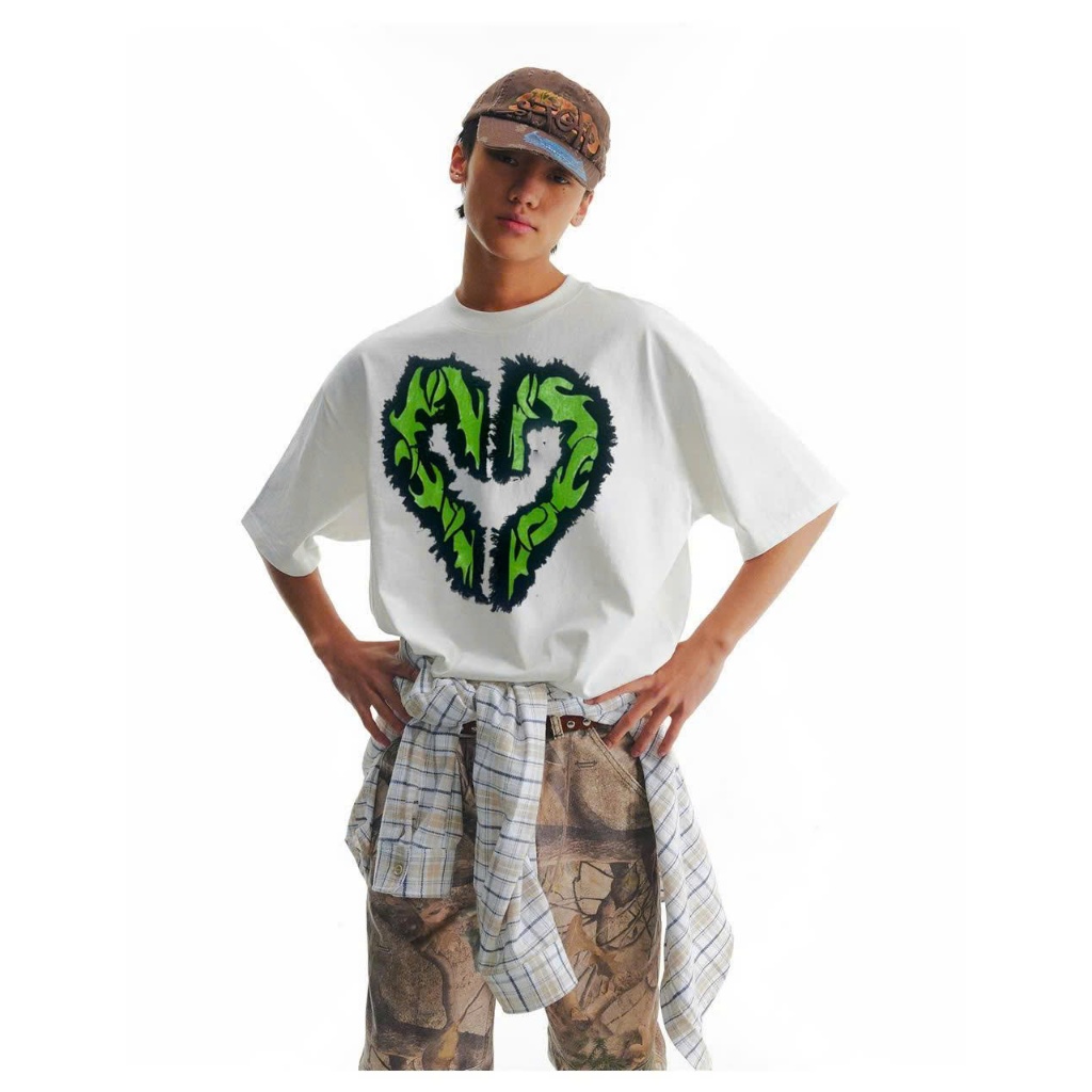 Áo thun Stee Cổ tròn WILD HEART Localbrand ICVCVNI Unisex Cotton