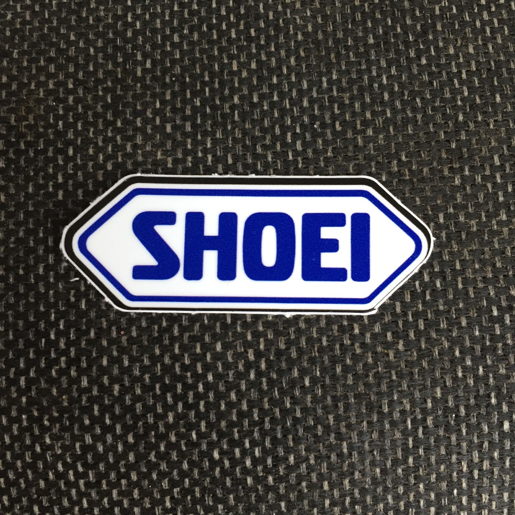 SHOEI[6.5x2.5cm] decal cao cấp chống nước, sắc nét, bền màu, dính chặt. Hình dán logo trang trí mọi nơi