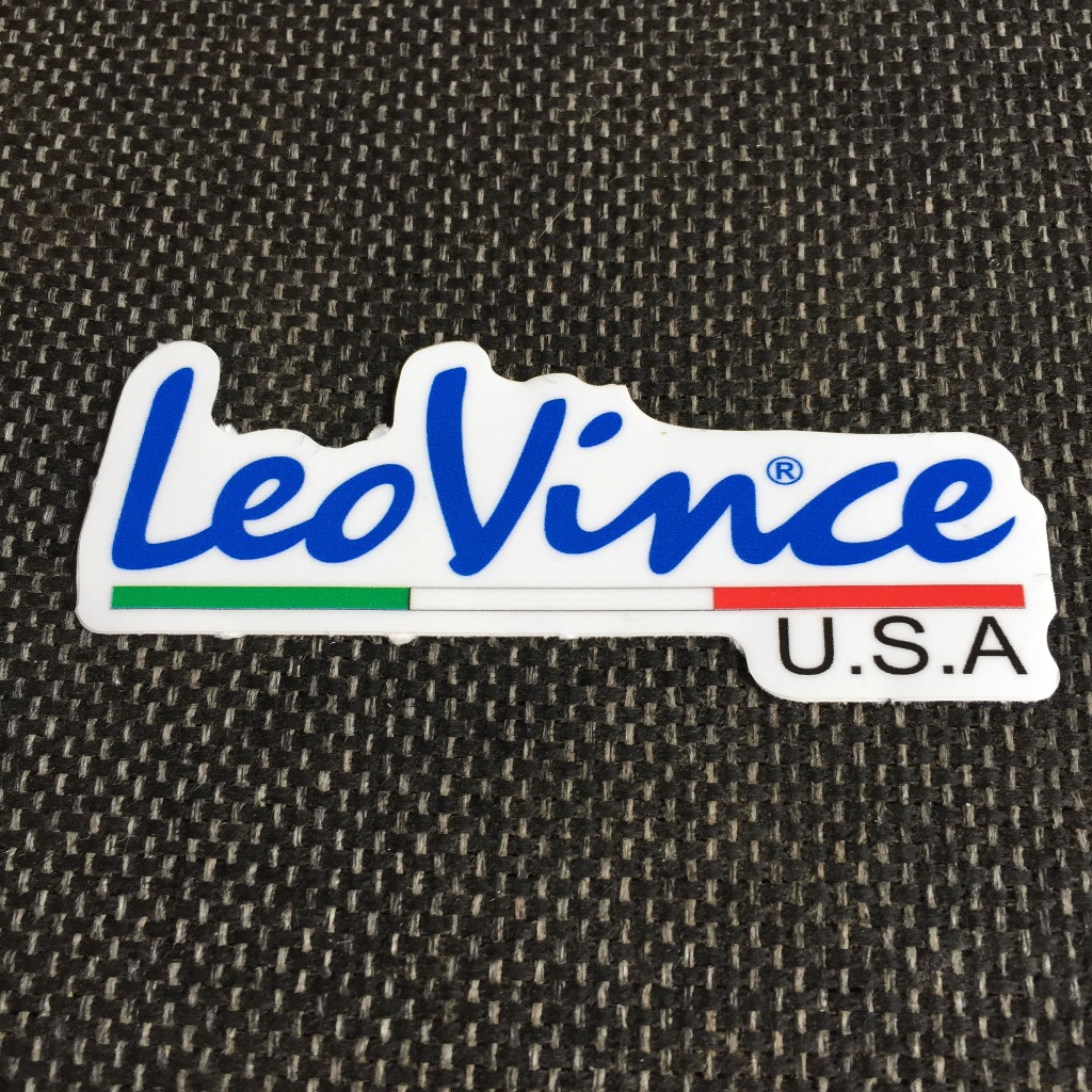 LEOVINCE[9x3.6cm] decal cao cấp chống nước, sắc nét, bền màu, dính chặt. Hình dán logo trang trí, in theo yêu cầu