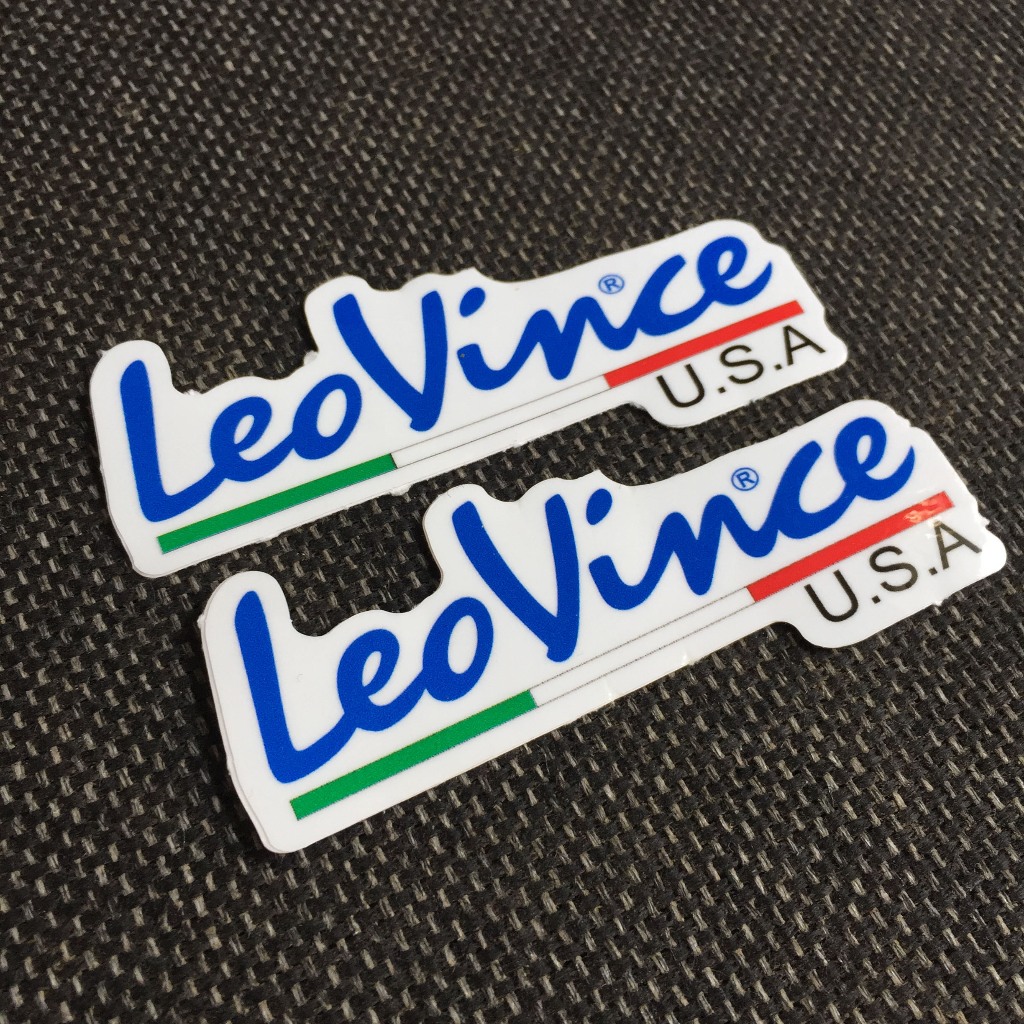 LEOVINCE[9x3.6cm] decal cao cấp chống nước, sắc nét, bền màu, dính chặt. Hình dán logo trang trí, in theo yêu cầu