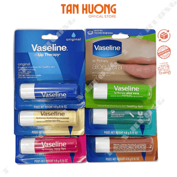 Son Thỏi Dưỡng Ẩm, Chống Nứt Nẻ Môi Có Màu, Không Màu Vaseline Lip Therapy Dạng Thỏi 4.8g