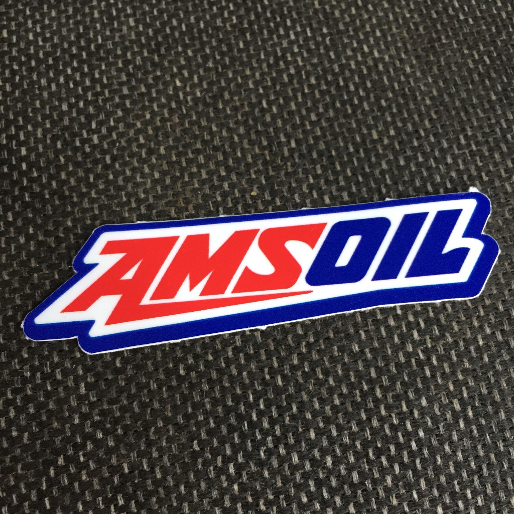 AMSOIL[8.8x2.5cm] decal cao cấp chống nước, sắc nét, bền màu, dính chặt. Hình dán logo trang trí mọi nơi