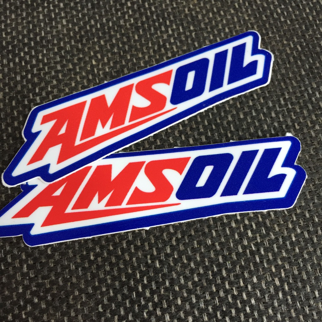 AMSOIL[8.8x2.5cm] decal cao cấp chống nước, sắc nét, bền màu, dính chặt. Hình dán logo trang trí mọi nơi