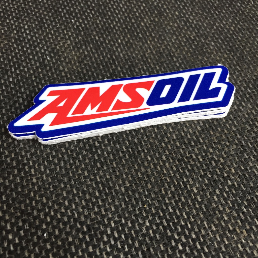 AMSOIL[8.8x2.5cm] decal cao cấp chống nước, sắc nét, bền màu, dính chặt. Hình dán logo trang trí mọi nơi