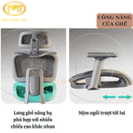 Ghế công thái học Ergo_MT04 Lưng nâng hạ, Mâm trượt full lưới tích hợp gác chân ngã lưng 135độ - ghế làm việc, học tập. — ảnh 5
