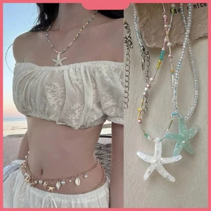 Dây chuyền vòng cổ đi biển hình vỏ sò sao biển mùa hè xinh xắn dễ thương phụ kiện thời trang đi biển phong cách Hàn Quốc