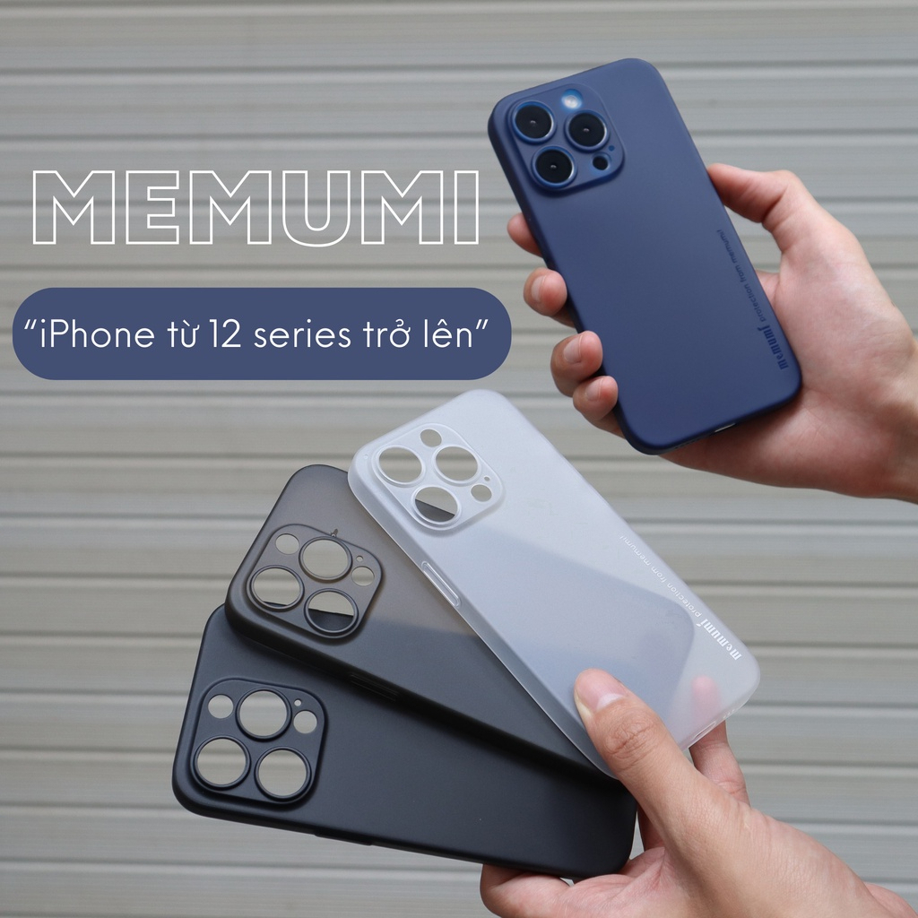 Ốp siêu mỏng Memumi-Mỏng 0.3mm-Nhám mờ-Bảo vệ camera cho 17Promax 17Pro 17Air 15/16Promax Pro Plus