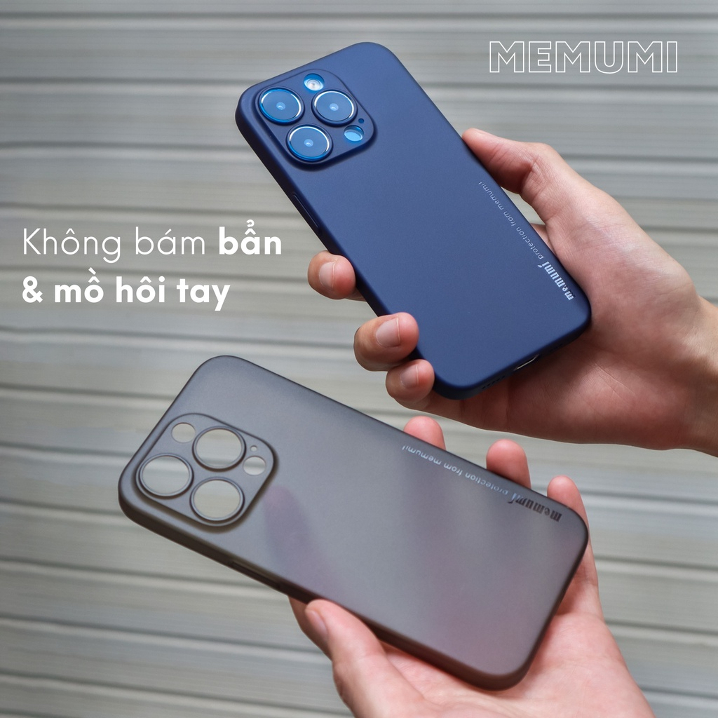 Ốp siêu mỏng Memumi-Mỏng 0.3mm-Nhám mờ-Bảo vệ camera cho 17Promax 17Pro 17Air 15/16Promax Pro Plus