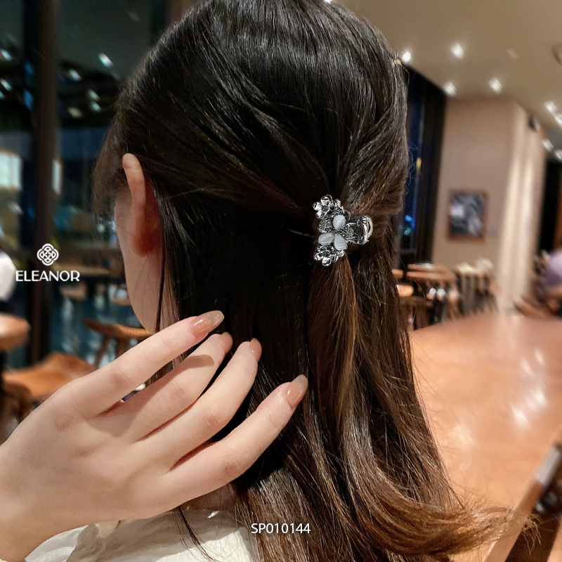 Kẹp tóc nữ Eleanor Accessories thiết kế hình hoa đính đá phụ kiện tóc kẹp tóc càng cua mini 10144