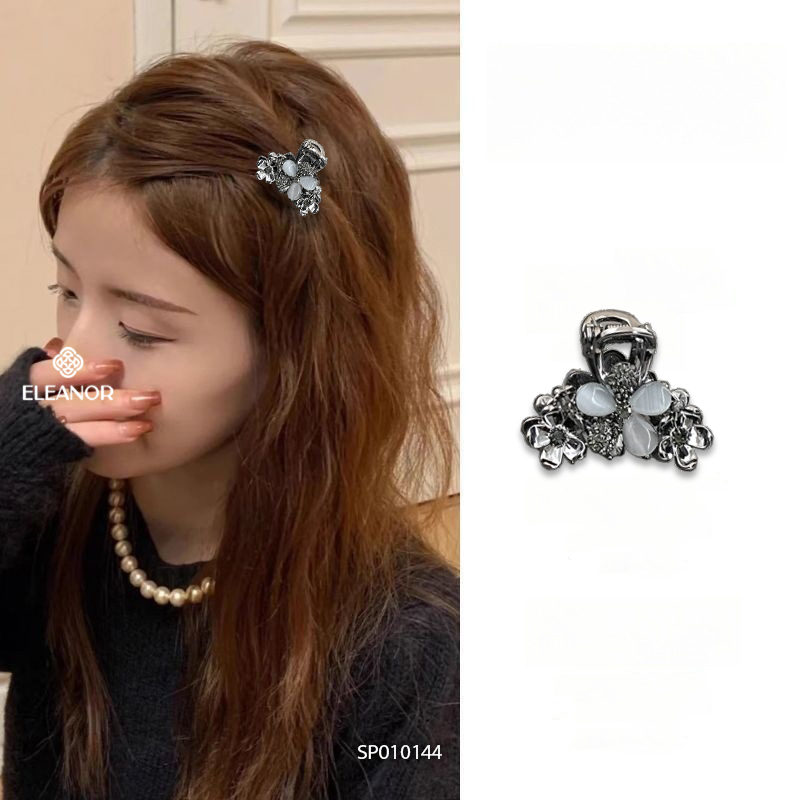 Kẹp tóc nữ Eleanor Accessories thiết kế hình hoa đính đá phụ kiện tóc kẹp tóc càng cua mini 10144