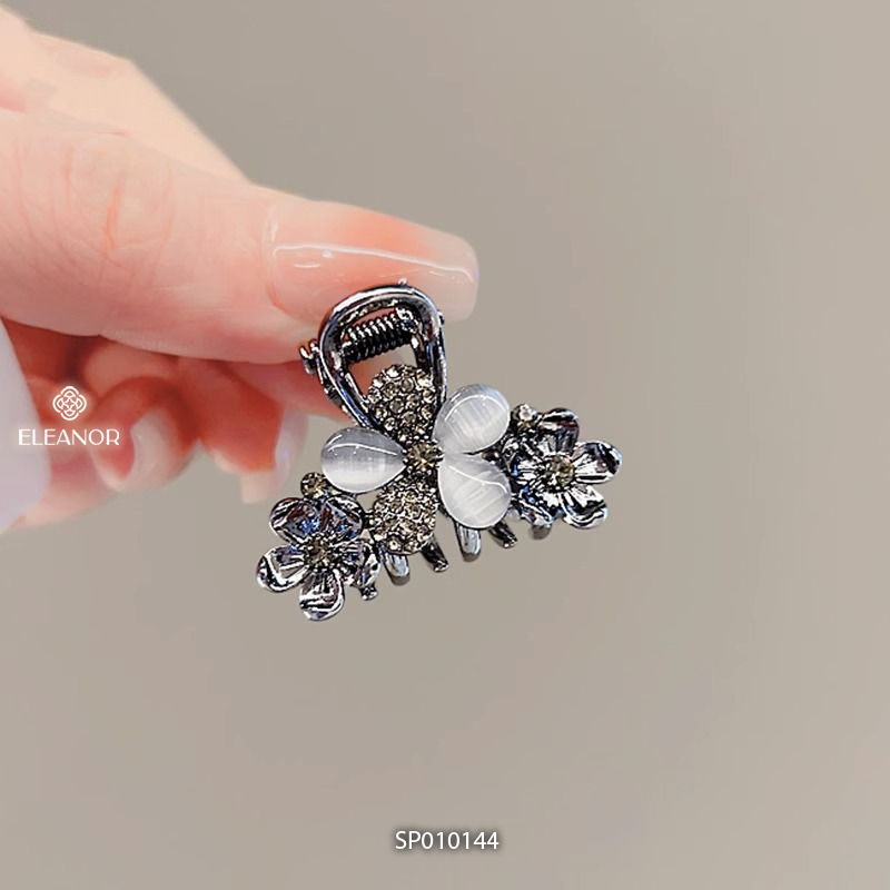 Kẹp tóc nữ Eleanor Accessories thiết kế hình hoa đính đá phụ kiện tóc kẹp tóc càng cua mini 10144