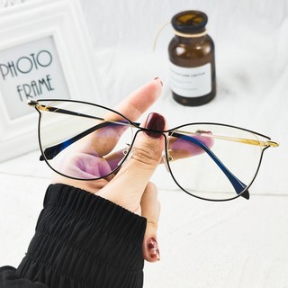 Gọng Kiếng Cận Nữ ALOLA Mặt Kính Mắt Mèo Kim Loại Chống Ánh Sáng Xanh Tia UV Đổi Màu Khi Ra Nắng