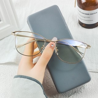 Gọng Kiếng Cận Nữ ALOLA Mặt Kính Mắt Mèo Kim Loại Chống Ánh Sáng Xanh Tia UV Đổi Màu Khi Ra Nắng