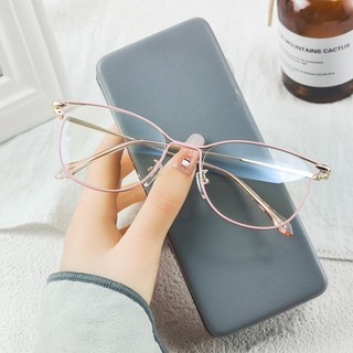 Gọng Kiếng Cận Nữ ALOLA Mặt Kính Mắt Mèo Kim Loại Chống Ánh Sáng Xanh Tia UV Đổi Màu Khi Ra Nắng