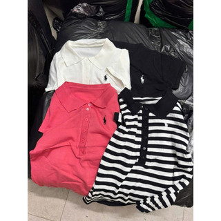 LT - Áo len giấy montoghi cổ bẻ, cổ đức polo hoạ tiết ngựa thêu cộc tay free size 1152