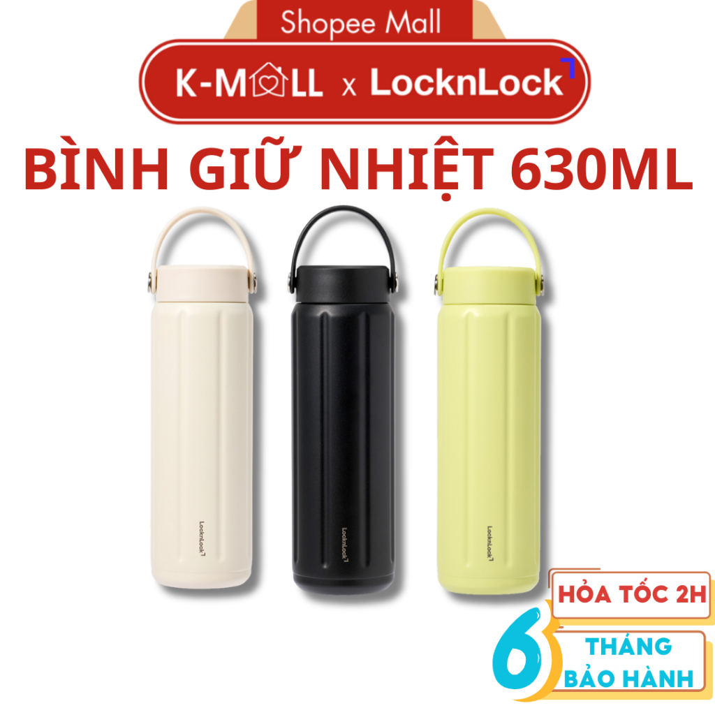 Bình Giữ Nhiệt LocknLock SLO Ultralight Tumbler LHC4427 Dung Tích 630ml, 3 Màu, Quai Xách - K-MALL
