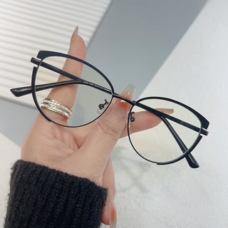 Kính Cận Có Độ Nữ ALOLA Kính Mát Kim Loại Mắt Mèo Đổi Màu Khi Ra Nắng Chống Ánh Sáng Xanh Tia UV