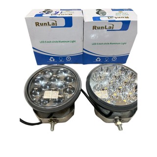 Đèn led trợ sáng Runlai 12 bóng tròn. Đèn led, đèn gầm xe Huyndai 3,5T,..