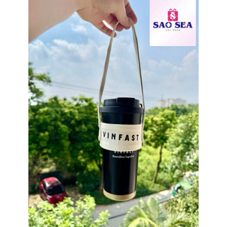 Cốc ly cafe Vinfast giữ nhiệt dung tích 500ml, đế cao su chống trượt, chống nóng. Vinfast Thermal Coffee Cup 500ml