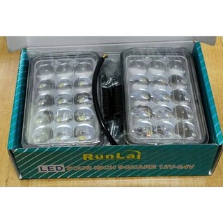 Đèn led trợ sáng Runlai 15 bóng dùng trong ô tô, xe tải. Đèn led trợ sáng Runlai pha cos siêu sáng (1 bóng)