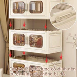 Tủ Nhựa PP Trẻ Em Gấp Gọn Đa Tầng - Tự Do Kết Hợp Ngăn, Phân Loại Quần Áo & Đồ Chơi, Chất Liệu Cao Cấp An Toàn — ảnh 3