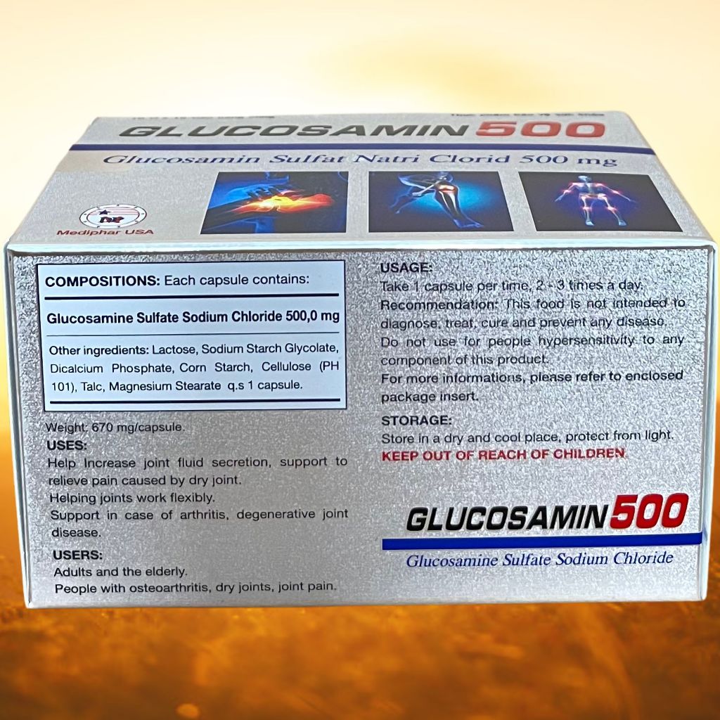 Glucosamin 500 - Rostex - Mediphar USA - Vitamin Thanh Lọc