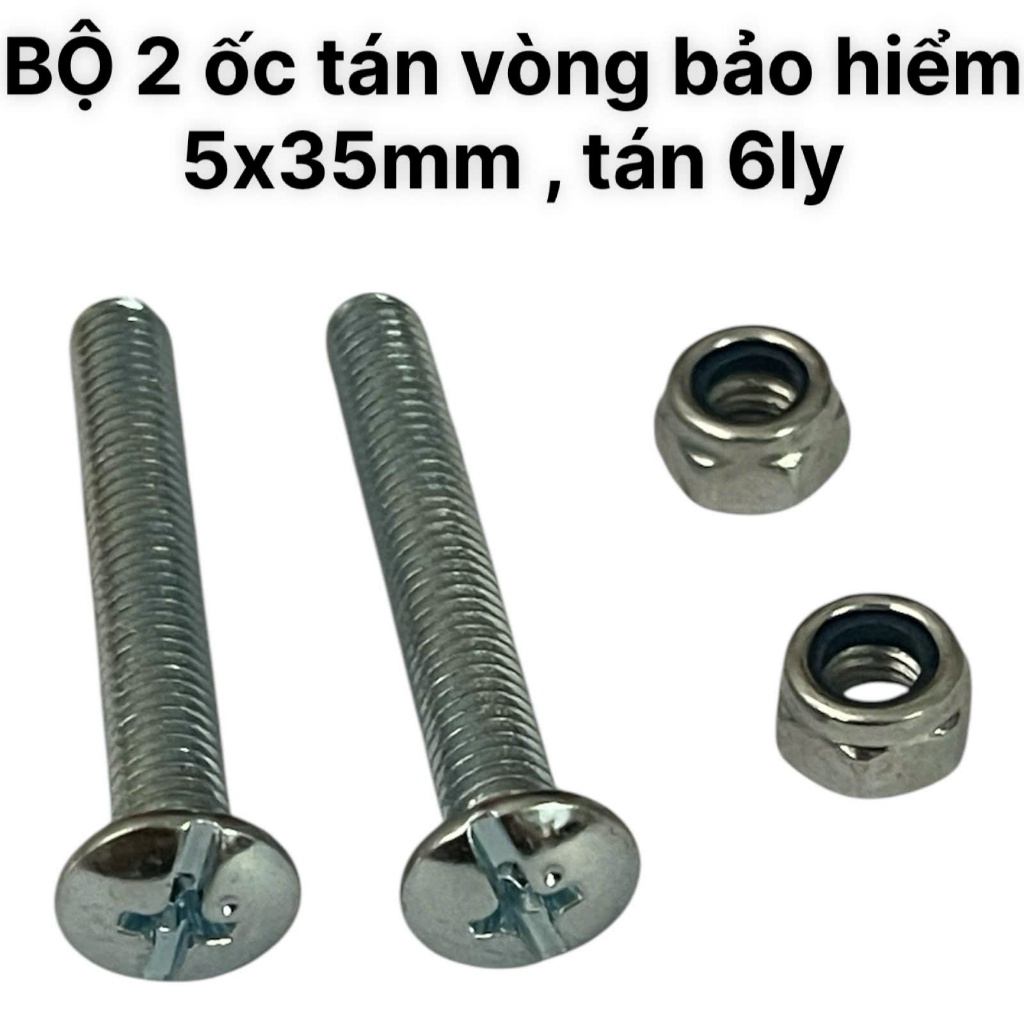 BỘ 2 ỐC TÁN VÒNG BẢO HIỂM