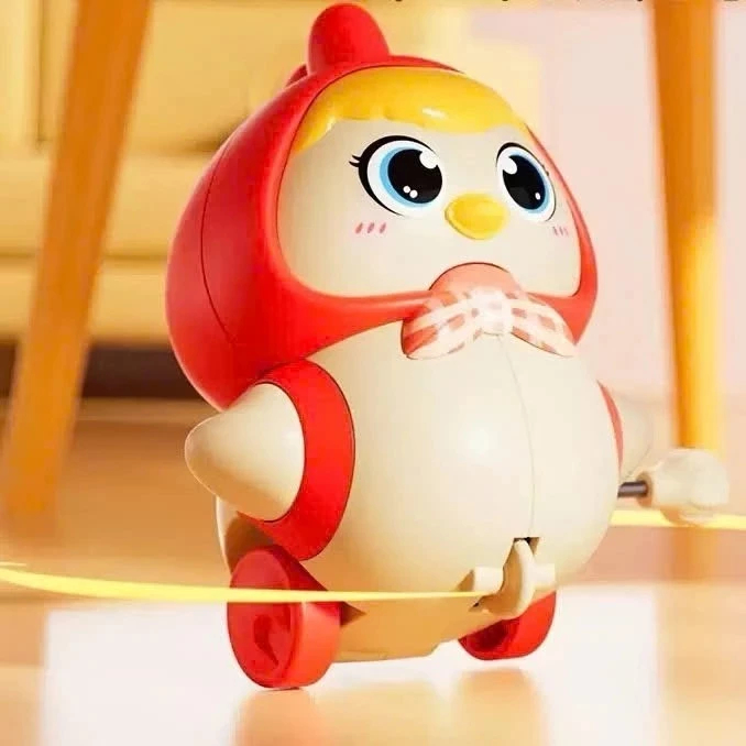 Đồ chơi vặn cót gà nối đuôi nhau vui nhộn cho bé, đồ chơi đàn gà từ tính nối đuôi xoay 360 độ