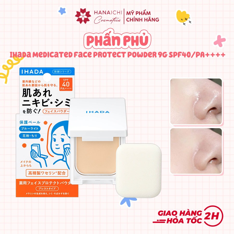 Phấn phủ bảo vệ da mặt Shiseido Ihada Medicated Face Protect Powder ...