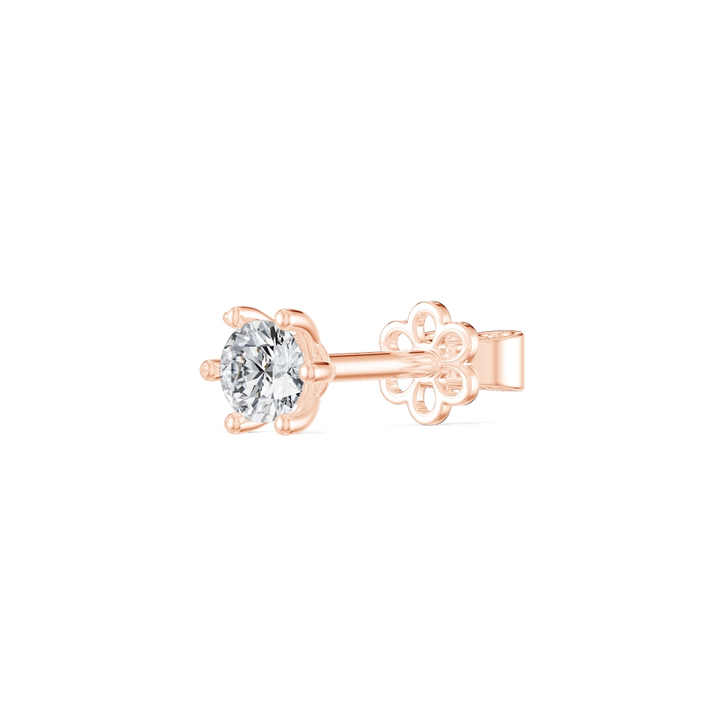 [CHAT TRƯỚC KHI ĐẶT] Bông Tai Nụ Tierra FBT0005 Vàng 10K, Đính Đá CZ 3.6mm, Thiết Kế Trơn, Đơn Giản, Phụ Kiện Trang Sức