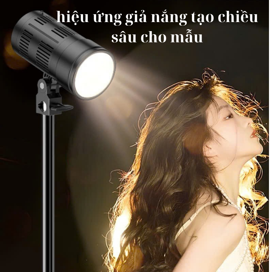 Đèn Giả Nắng , Đèn Spotlight Tạo Bóng Đổ Cho Studio, Chụp Hình, Quay Video Nghệ Thuật Kèm 5 Filter Màu Decor Background