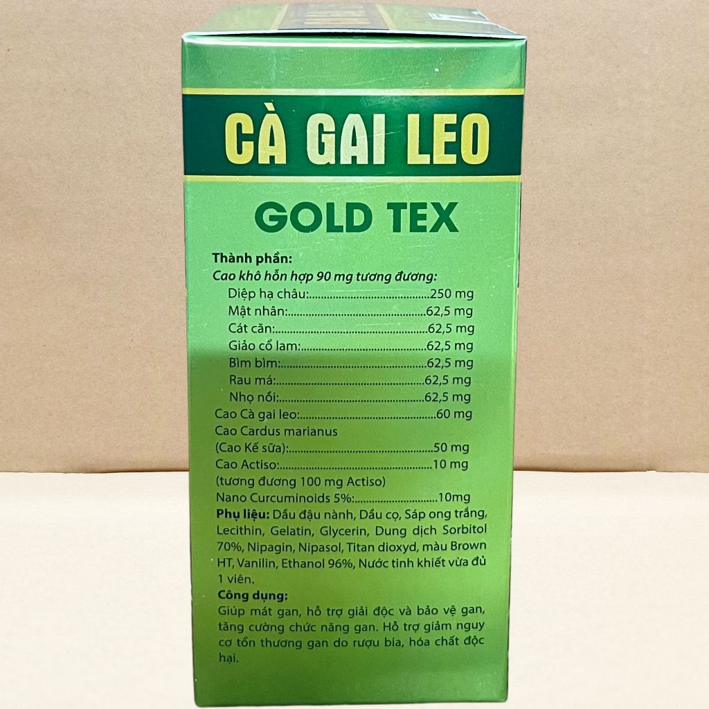 Combo 2 Hộp Cà Gai Leo Gold Tex Xanh Chai - Rostex - Hải Dương - Vitamin Chữa Lành