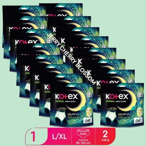 combo16 gói băng vệ sinh dạng quần thảo dược Kotex ML2/XL2