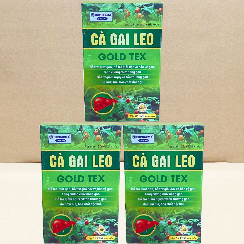 Combo 3 Hộp Cà Gai Leo Gold Tex Xanh Chai - Rostex - Hải Dương - Vitamin Chữa Lành
