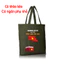 Túi tote xanh lá yêu nước Không có gì quý hơn Độc Lập Tự Do có khóa kéo túi vải canvas đeo vai đi chơi đi học tuie0220