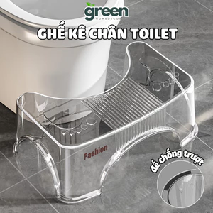 Ghế Kê Chân Toilet Trong Suốt, Ghế Kê Chân Hỗ Trợ Đại Tiện Đúng Tư Thế Chống Táo Bón Hiệu Quả