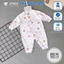 Set 2-3 Bộ Body Dài Tay Thun Lạnh VT Cúc Bấm Mềm Mịn Cho Bé Sơ Sinh 3-9kg VT-BD05 Đậu Đậu Store