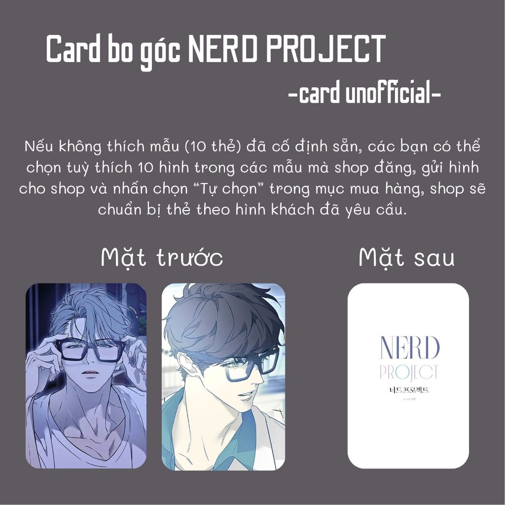 SET 10 CARD BO GÓC NERD PROJECT | Shopee Việt Nam