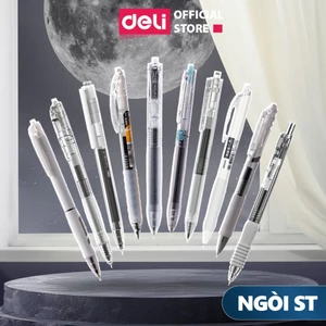 Bút gel ngòi ST Deli ngòi 0.5mm viết trơn tru mượt mà nâng cấp 2025 mực đen cho học sinh văn phòng