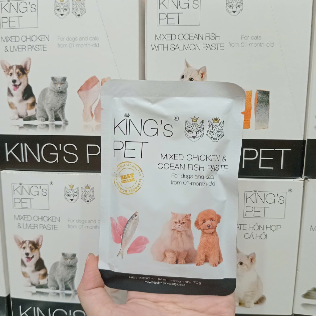 Pate Hỗn Hợp King’s Pet Túi 70gr - Thức Ăn Cho Chó Mèo