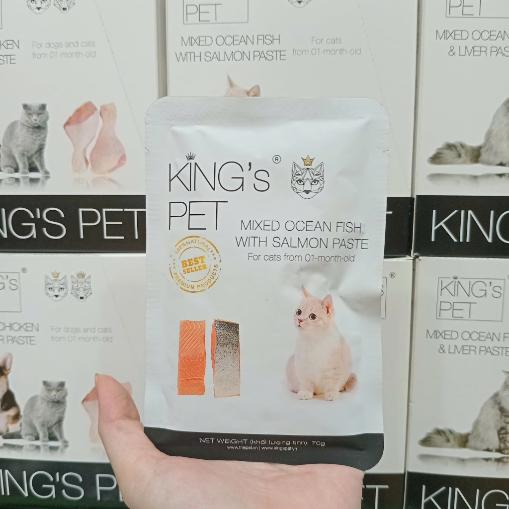 Pate Hỗn Hợp King’s Pet Túi 70gr - Thức Ăn Cho Chó Mèo