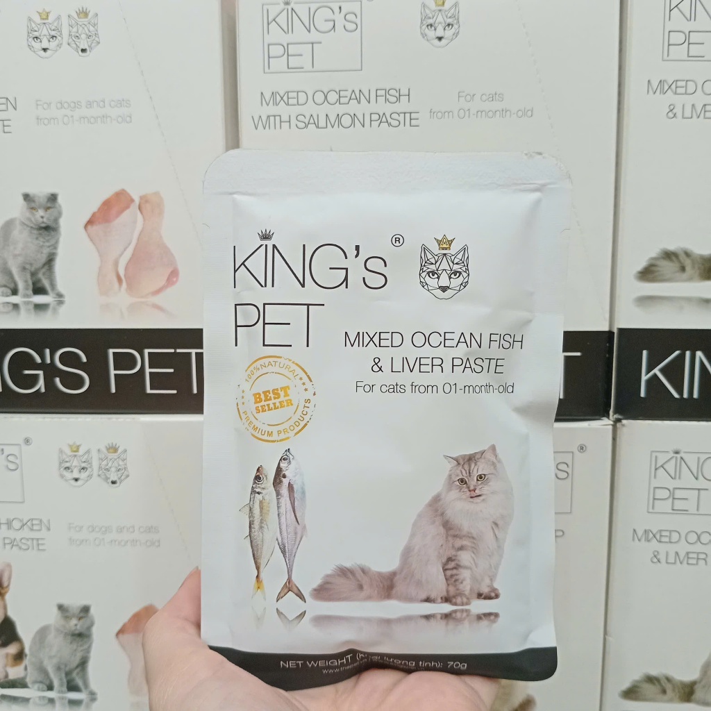 Pate Hỗn Hợp King’s Pet Túi 70gr - Thức Ăn Cho Chó Mèo