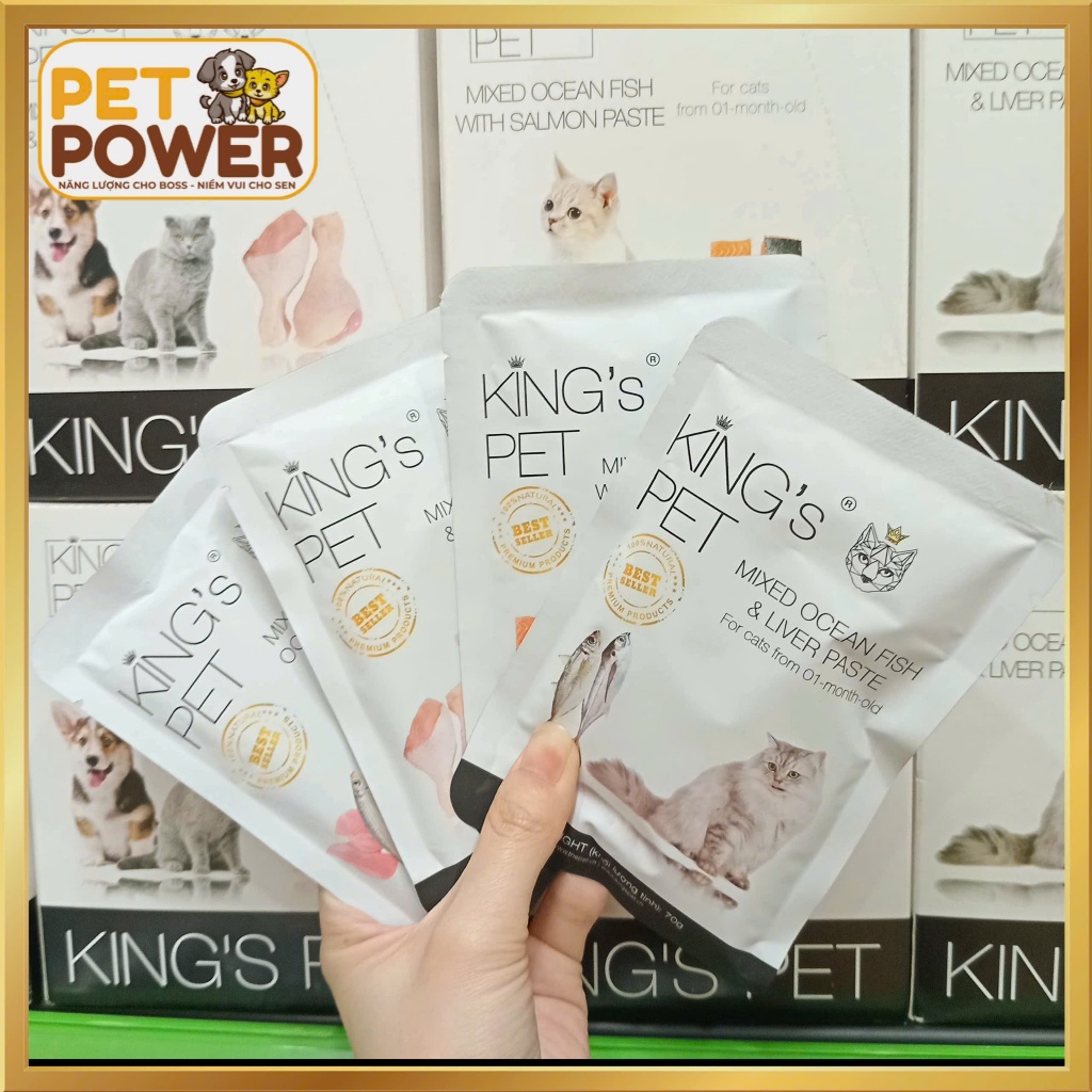 Pate Hỗn Hợp King’s Pet Túi 70gr - Thức Ăn Cho Chó Mèo