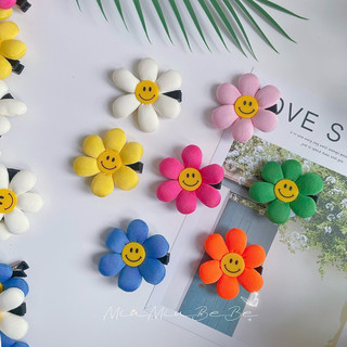 [Loại đẹp] Kẹp hoa cúc mặt cười by MiuMiuBeBe
