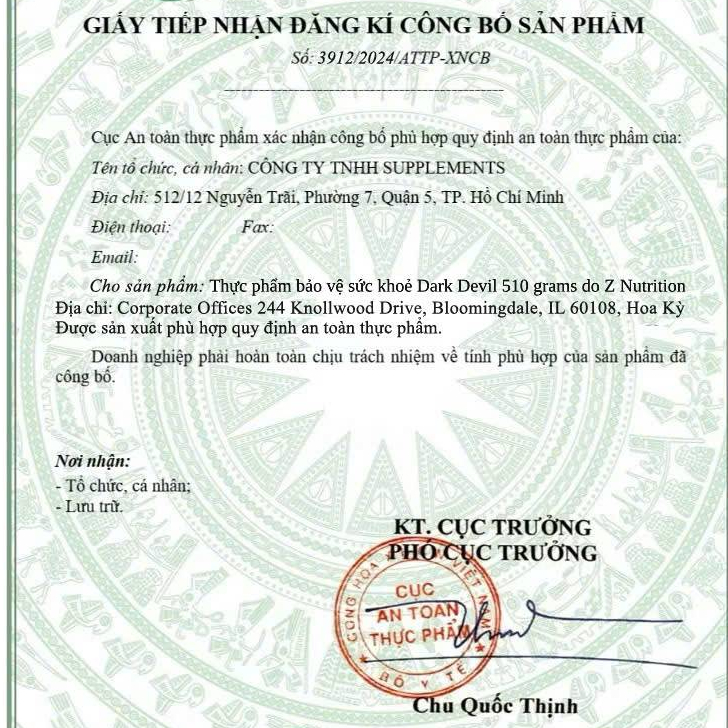DARK DEVIL PREWORKOUT - PRE WORKOUT TĂNG SỨC MẠNH GIÚP TẬP BỀN HƠN