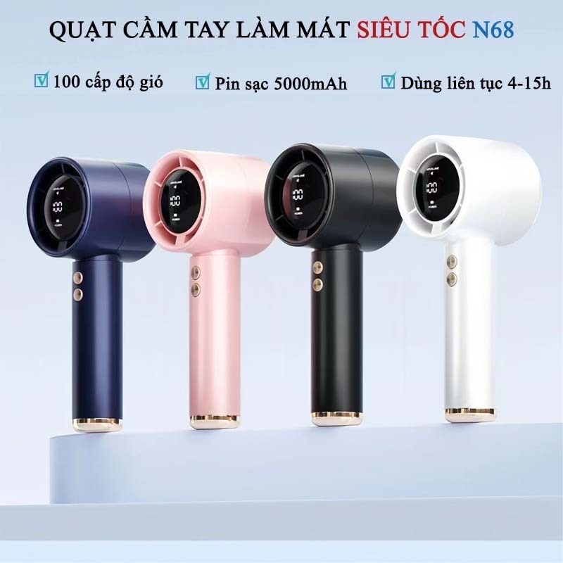CẦM TAY MINI KHÔNG CÁNH QUẠT, TÍCH ĐIỆN CẦM TAY MẪU MỚI 2025 N68 | BigBuy360 - bigbuy360.vn