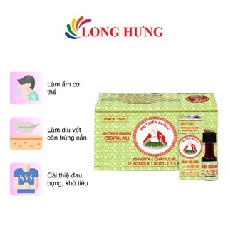 Dầu gió Nhị Thiên Đường Essential Oil 1.5ml (05 Chai/10 Chai)